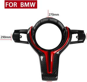 SOON TODA para Bmw M3 M4 X3 X4 F06 F10 F11 F15 F16 F22 F30 F31 F32 <span class=keywords><strong>volante</strong></span> Marco de botón de fibra de carbono cubierta decorativa - Product Image 6