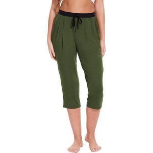 Pantalones de pijama capri de bambú OEM para mujer, pantalones de algodón suave para verano, pantalones de descanso con bolsillos, pantalones para dormir, ropa de descanso para mujer. - Product Image 1