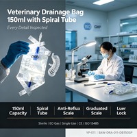 Sac de collecte d'urine canine stérilisé EO avec raccord Luer Lock pour système de drainage fermé