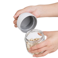 Contenedor de Almacenamiento de Alimentos Apilable, Reutilizable y Hermético con Tapas y Asas para Cocina, Contenedores de Vidrio para Almacenamiento en Despensa