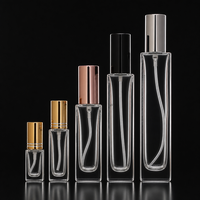 Flacon de parfum en verre transparent de qualité supérieure, bouchon métallique de luxe, logo personnalisé, vaporisateur de parfum portable à fine brume, flacon vide