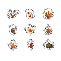 2026 Thanksgiving Biscuit Cookie Moule Cortador De Galletas En Acier Inoxydable Turquie Feuille D'érable Thanksgiving Cookie Cutter Ensemble