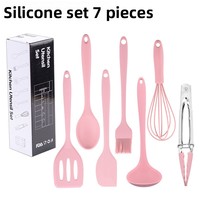 Ensemble d'ustensiles de cuisine en silicone 7 pièces, mini-outils de cuisson pour la diversification alimentaire des enfants, antiadhésifs et résistants aux hautes températures