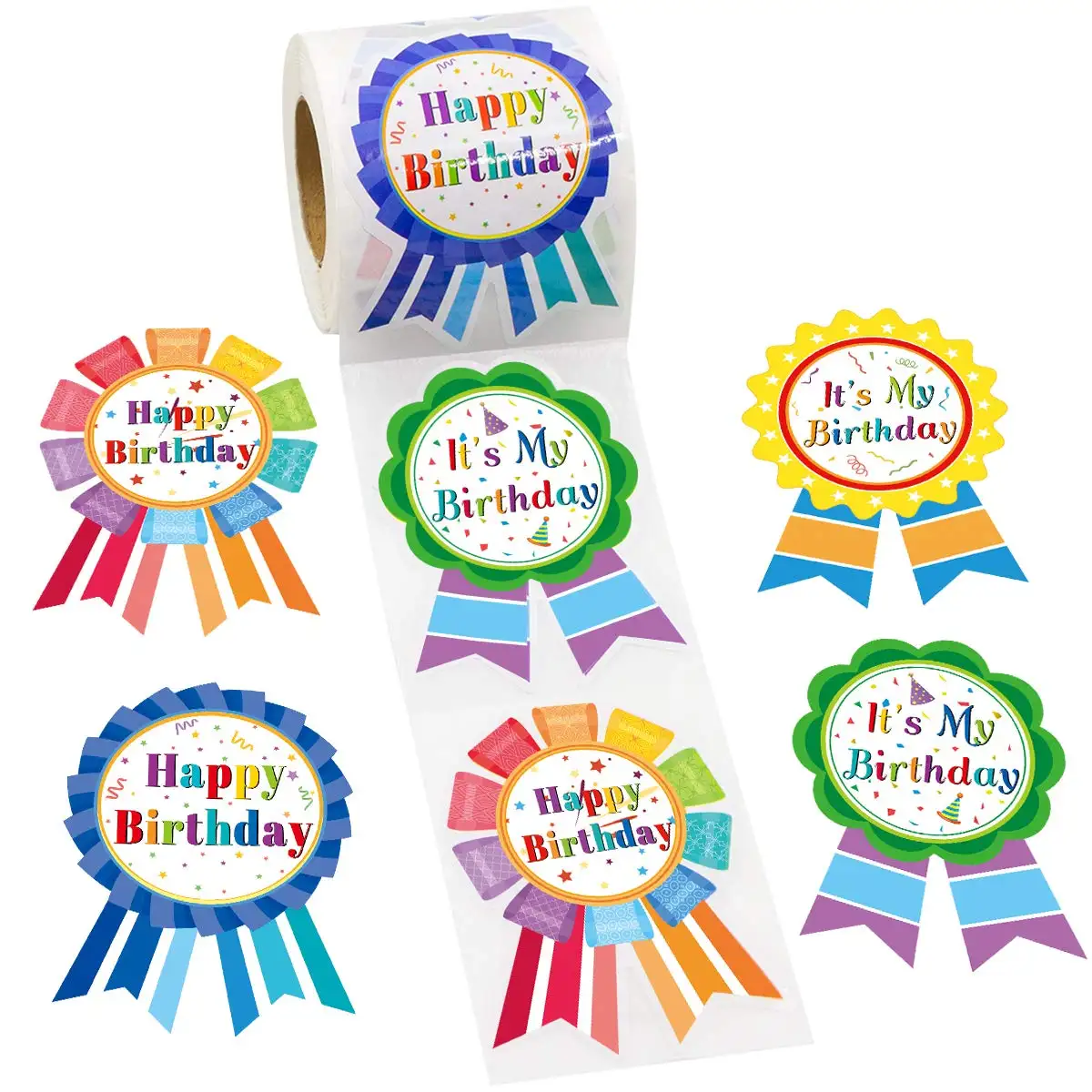 Em Estoque Happy Birthday Badge Adesivos É Meu Aniversário Adesivos para Crianças Home Classroom Birthday Party Cartoon Decoração