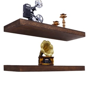 Estante de almacenamiento flotante de partición <span class=keywords><strong>suspendida</strong></span> montado en la pared de madera baño sala de estar nueva categoría de producto estantes de exhibición de pared - Product Image 4