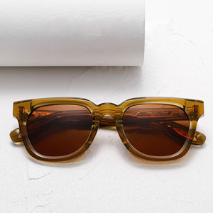 Lunettes de soleil pour femmes personnalisées avec logo, tendance, en acétate de luxe, polarisées, légères, vision nocturne, anti-radiation, vertes - Product Image 3