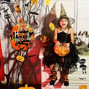 Ensemble de citrouilles en bois inachevé pour Thanksgiving transfrontalier, décoration de fête d'Halloween, artisanat mural en bois à faire soi-même - Product Image 2