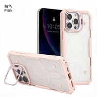 Nouvel arrivage Coque arrière en TPU mat pour téléphone de luxe Support de caméra en alliage d'aluminium et métal pour iPhone 15 Pro Max