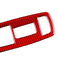 Fibre de carbone voiture porte fenêtre ascenseur interrupteur bouton panneau décoratif cadre couverture garniture autocollant intérieur pour Dodge chargeur décoration