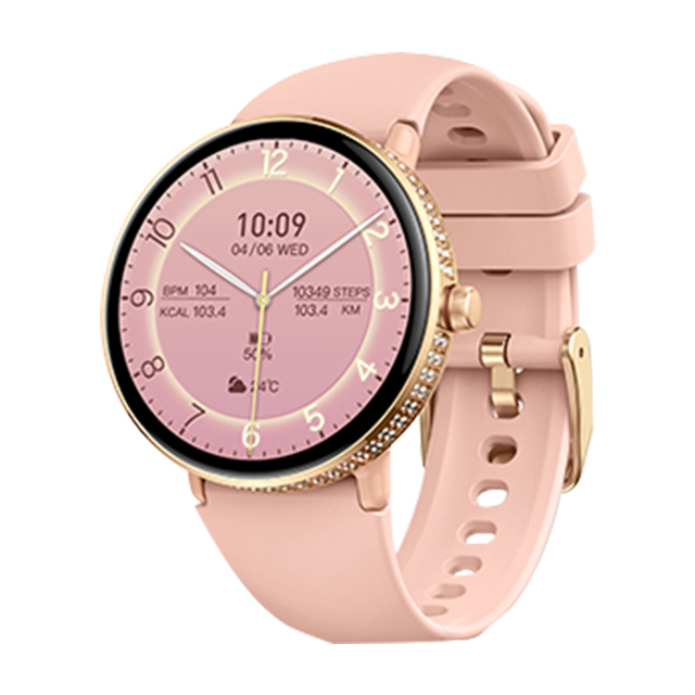 Smart Watch 1.19 Inch Round Screen Heart Rate Blood Oxygen Monitor Waterproof Fashion Sports Smart Watch for Women Ladies