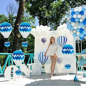 4D grands ballons à Air chaud <span class=keywords><strong>en</strong></span> feuille d'aluminium pour <span class=keywords><strong>voyage</strong></span>, remise de diplôme, aventure, thème Baby Shower, anniversaire, mariage, fournitures de décoration - Product Image 1