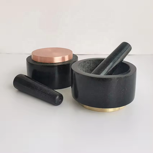 Mortero y Maja de Granito Reversible de Doble Uso de 6 Pulgadas con Logotipo Personalizado Geovein - Product Image 3