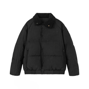 2024 OEM Logo personnalisé broderie imprimé nouveau Design à la mode col montant veste contraste velours côtelé couleur-inséré hiver - Product Image 2