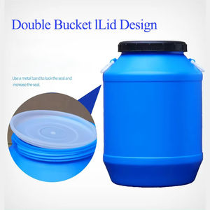 60l bianco HDPE tamburo di plastica con maniglia di copertura per l'imballaggio chimico secchi & botti categoria - Product Image 3