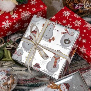 Christmas Wrapping Paper Reversible Silver Snowman Design 17 In X 32.8 Ft Gift <b>Wrap</b> For Holiday Craft Use - Product Image 6