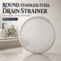 Crépine de vidange ronde en acier inoxydable de qualité supérieure de 4 pouces, anti-corrosion, conception durable pour salle de bain, cuisine, douche, évier