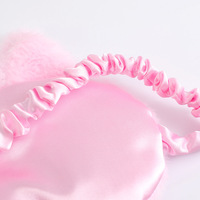 Masque de sommeil élastique en peluche, motif corne mignon, doux et moelleux, cache-yeux fantaisie animal amusant