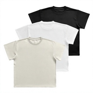 T-shirt uni à manches courtes pour homme, 100% coton, col rond, coupe classique, respirant, vêtement décontracté, tissu jersey tricoté - Product Image 3