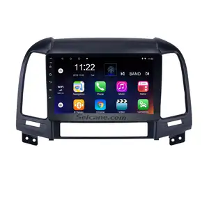 Rádio do carro Android 13.0 Navegação GPS para 2005-2012 HYUNDAI SANTA FE com tela sensível ao toque WiFi 3G suporte DVR CAM traseiro