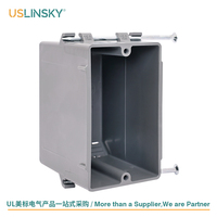 Boîtier de jonction PPO 1 poste Shanghai Linsky US ETL APB118N 2-7/8" de profondeur, fixation à clou captif pour câble non métallique