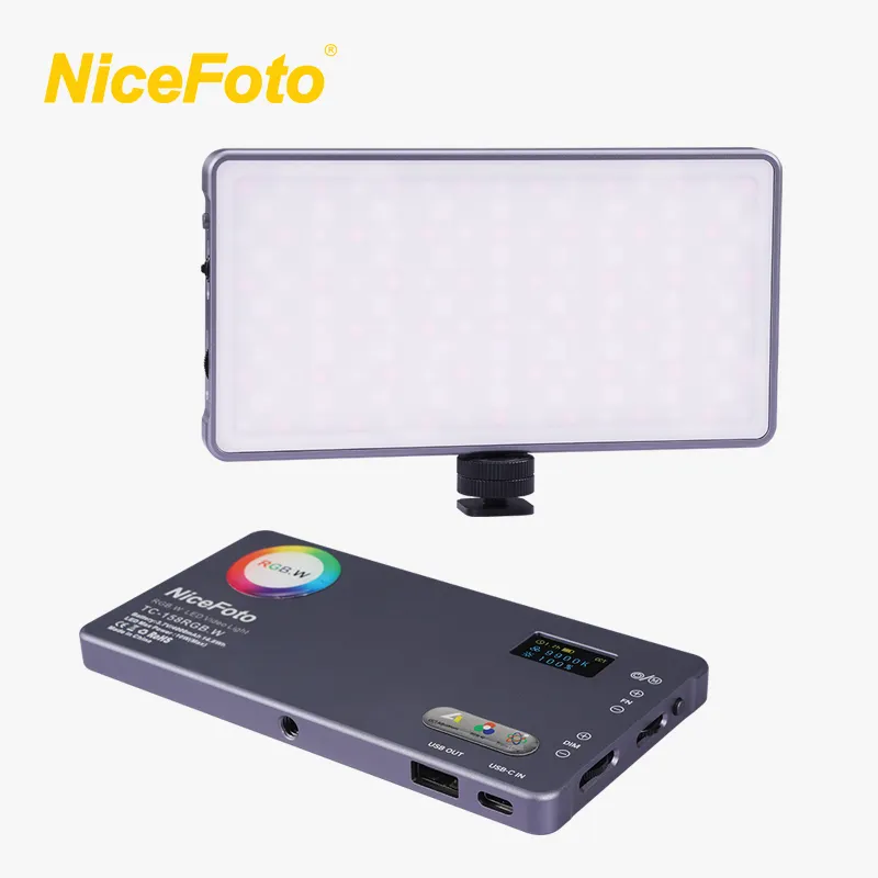 Portable 158RGB 10W Mini Makeup RGB LED Film Shooting On-camera Video Selfie Mobile Phone Fill Light For Camera