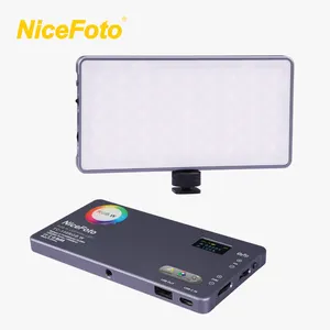 Portable 158RGB 10W Mini maquillage RGB LED tournage de Film sur caméra vidéo Selfie téléphone Portable lumière de remplissage pour appareil photo