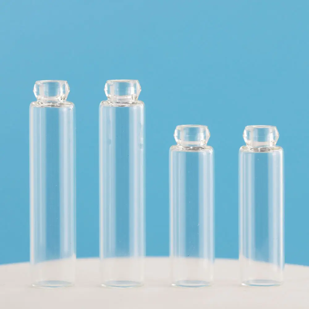 10ml Mini Round Clear Nachfüllbare Parfüm glasflasche Hautpflege-Verpackungs flaschen Parfüm dekans