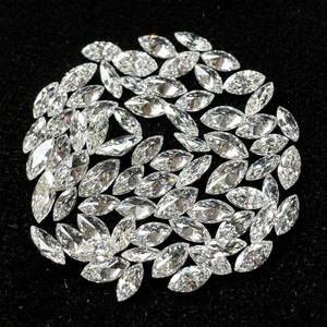 Diamant synthétique de qualité supérieure, taille marquise, 3,50 x 1,75 mm, couleur D, fantaisie, cultivé en laboratoire, diamant non monté |   pour la fabrication de bijoux |   Service de fabrication d'échantillons - Product Image 1