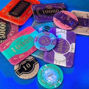 Jetons de <span class=keywords><strong>poker</strong></span> en acrylique personnalisés multi-tailles avec impression UV, ronds et rectangulaires, pour les tournois de casino, directement de l'usine - Product Image 3