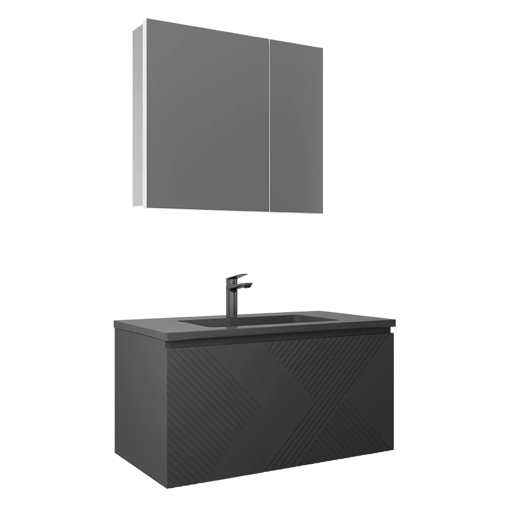 Chinese manufacturer wholesale moder bathroom vanity unit with sink