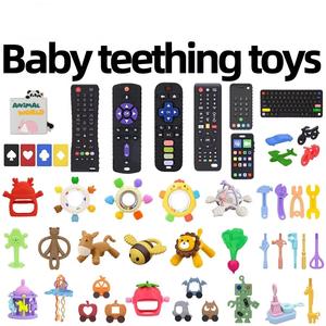 Jouet <span class=keywords><strong>de</strong></span> <span class=keywords><strong>dentition</strong></span> pour bébé en silicone personnalisé, 3-24 mois, télécommande, silicone <span class=keywords><strong>de</strong></span> qualité alimentaire, gel pour les dents, fabriqué en Chine - Product Image 1