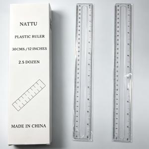 Regla Recta de Oficina de Buena Calidad, 12 Pulgadas, Regla de Plástico Transparente con Logotipo Personalizado - Reglas Promocionales al por Mayor para la Escuela y la Oficina - Product Image 2