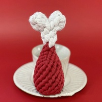 Vente flash Jouets en corde pour chien durables pour la Saint-Valentin Jouets à mâcher en corde pour chien en forme de cœur d'amour, de bâton de tambour pour chiens de petite et moyenne taille