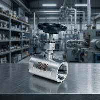 Katup Jarum Baja Tahan Karat SEALMECH SS202 Body 6-25mm Port 6000 PSI 1-Arah Ulir Betina Kontrol Aliran Manual Kontrol Industri