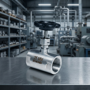 Válvula de Control de Flujo de Acero Inoxidable 202, Cuerpo Redondo, Válvula de Aguja de 1 Pulgada, 6000 PSI, Alta Presión, Rosca Hembra NPT BSP - Product Image 1