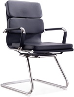 2024 chaise de bureau moderne en gros sans roues chaise de visiteur en cuir blanc de luxe bureau