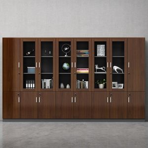 Librero de Oficina de Madera de 5 Niveles con Cerradura, Mueble de Almacenamiento de Documentos, Diseño Moderno y Minimalista para Oficina - Product Image 2