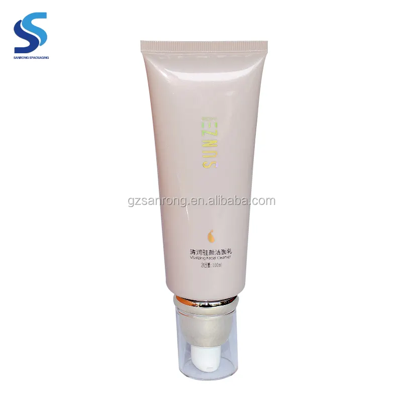 OEM 25ml 50ml 100ml kemasan Losion Tabir Surya tabung plastik SPF sunblock krim cc tabung kemasan kosmetik