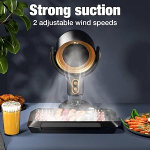 Ventilateur d'extraction 2 vitesses avec filtre amovible et lavable, hotte de cuisine portable sans fil pour bureau, barbecue intérieur, fondue, <span class=keywords><strong>camping</strong></span>, maison - Product Image 4