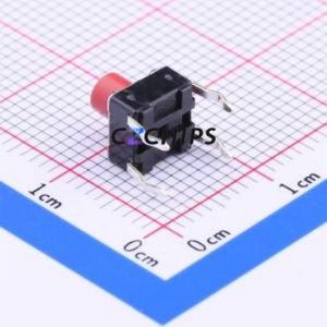 SKHHBYA010 Tactile Switch Through hole Component (THT)-4P,6x6mm Switch Single Pole Single Throw Round Button Through Hole 6mm - Product Image 2