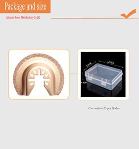 Lames semi-circulaires 64mm Lames d'<span class=keywords><strong>outil</strong></span> oscillantes à pointe en carbure à ajustement rapide pour couper la brique - Product Image 5