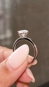Bague de fiançailles en diamant de laboratoire en forme de poire 2 carats, or 14 carats, certifiée IGI, bijoux fins minimalistes à profil bas, cadeau de mariage - Product Image 2