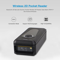 YUANAIDC 6601 Lecteur de codes-barres 2D QR portable, scanner de codes-barres sans fil, scanner portable, mini scanner