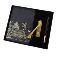Ensemble de cahiers A5 de style chinois pour entreprise, personnalisé, fabriqué avec soin, design culturel créatif antique, impression de logo