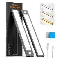 Lampu LED Sensor Gerak Modern Isi Ulang, Dapat Diredupkan, Kontrol Sentuh, Penerangan Dalam Ruangan, Untuk Membaca, Rumah, Dapur, Lemari, Terpasang di Dinding