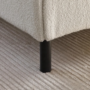 Cama Matrimonial Modular Zayshine <span class=keywords><strong>de</strong></span> Estilo Francés Retro <span class=keywords><strong>de</strong></span> Lujo en Color Crema Blanco Sherpa para Dormitorio Principal, <span class=keywords><strong>de</strong></span> 1.5 y 1.8 Metros, Tamaño Grande para Apartamento o Villa - Product Image 6