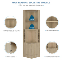 Meuble de bar en bois de luxe, meuble en bois pour salon, armoire à vin