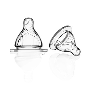 Tétine anti-<span class=keywords><strong>colique</strong></span> en silicone à col large, motif uni, imitation sein maternel, pour bébé de 0 à 12 mois, débit lent - Product Image 3