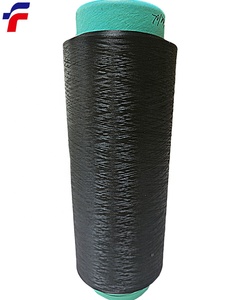 PA6 <span class=keywords><strong>DTY</strong></span> 70D/<span class=keywords><strong>24F</strong></span>/2 SD DOPE Nhuộm Màu Đen Phản Lực - Product Image 1