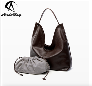 Sac fourre-tout en cuir de vachette Andong pour femmes, sac à bandoulière pour l'extérieur, grande capacité, pour les trajets quotidiens, le travail, sac à main - Product Image 5